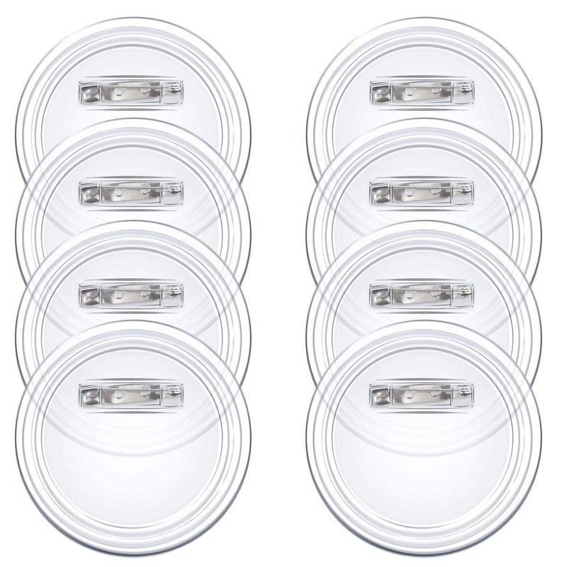 Bignc 20 Set Clear Pins for Crafts, Plastic Button Making Kit, Blank Pins Bulk, Make Your Own Buttons Badge Maker DIY Crafts, Photo Buttons (2.36 Inch) - Image 1
